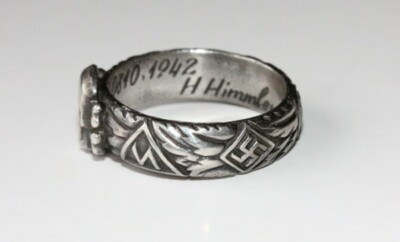 GERMAN SS Himmler TOTENKOPF silver ring