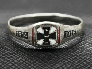 German ring WW1 Iron Cross Imperial 1914 1916 Silver