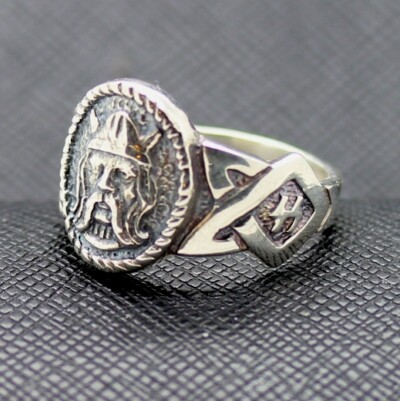 German ss viking silver ring