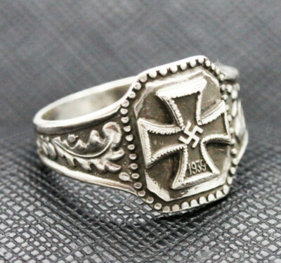 German ring nazi iron cross 1939 silver ring