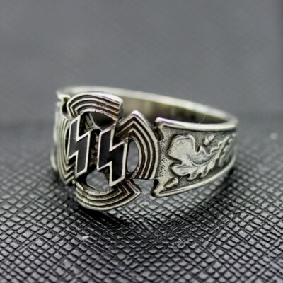 German ss rings ww2 silver