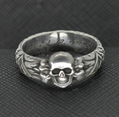 SS TOTENKOPF Ring silver skull Himmler