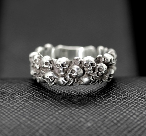 Skull German ring ss totenkopf silver great skulls