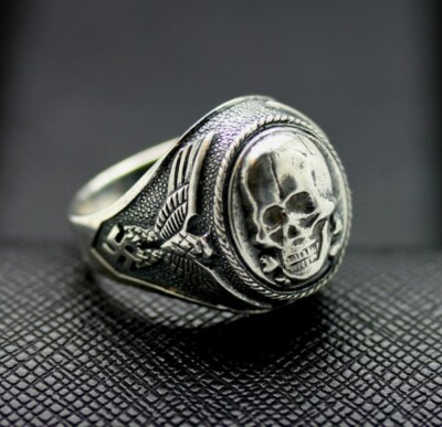 WW II SS Death Head ring German rings skull ring