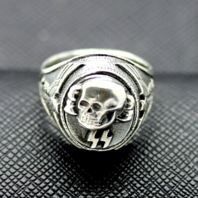 WWII SS Death Head ring German rings skull waffen totenkopf