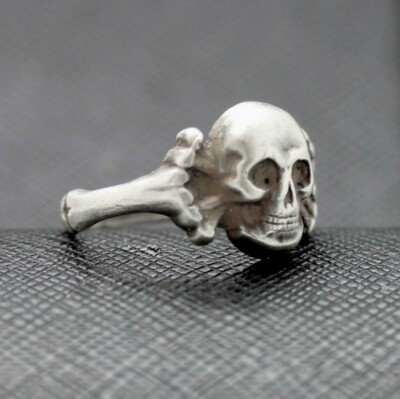 German rings totenkopf WWII SS silver skull