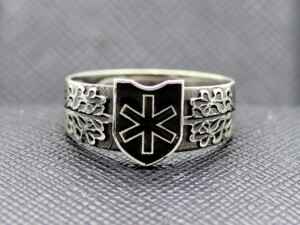 German ring 6th SS Mountain Division Nord hagal rune