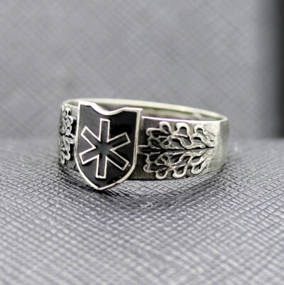 German ring 6th SS Mountain Division Nord hagal rune