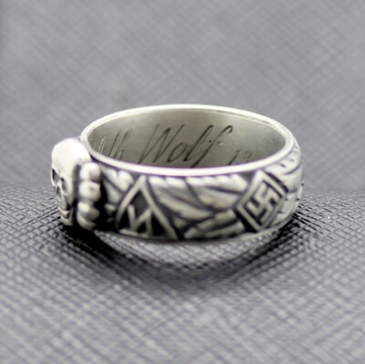SS TOTENKOPF german Ring silver rune