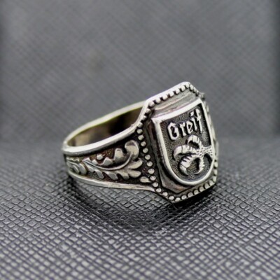 German Ring SS Greif silver