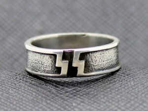 German WW2 SS Panzer Division silver ring