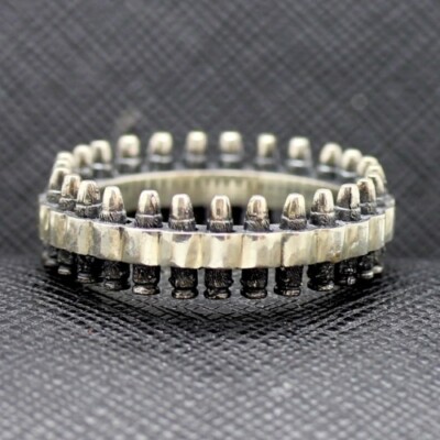 Bullets sterling silver ring