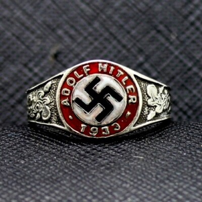 Adolf Hitler 1933 Sterling Silver Ring