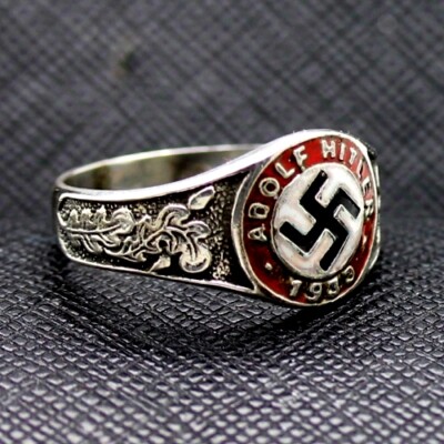 Adolf Hitler 1933 Sterling Silver Ring