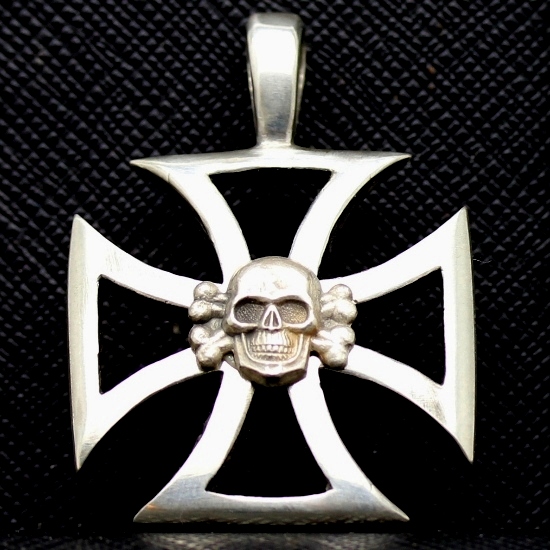German totenkopf iron cross pendant – ANTIQ24.COM