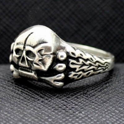 Waffen SS panzer skull ring
