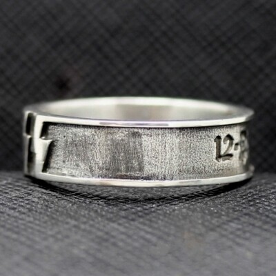 German 12th Panzer Division silver ring